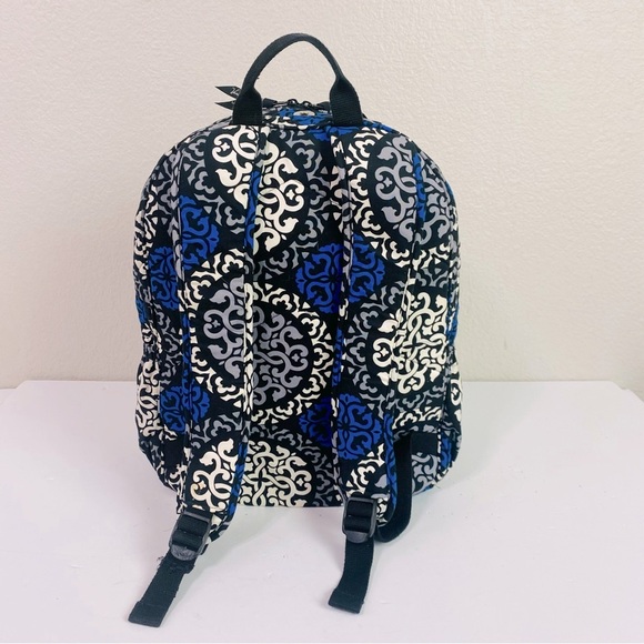 Vera Bradley Canterberry Cobalt Large Campus Backpack 15” x 11” x 5” - Picture 4 of 11